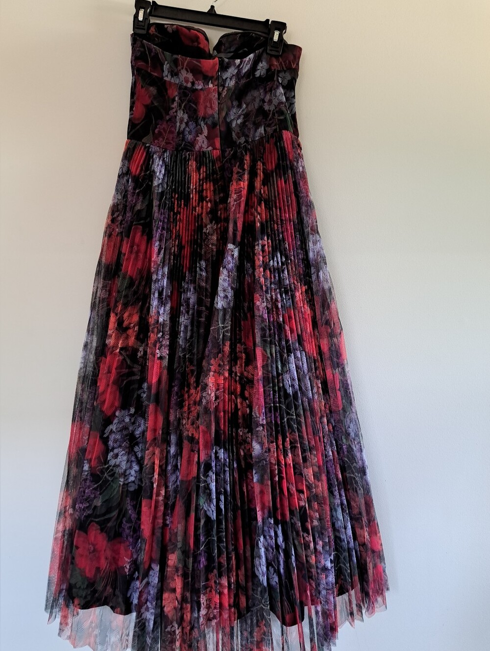 Hutch Alba Floral Pleated Tulle Gown. - Picture 8 of 11